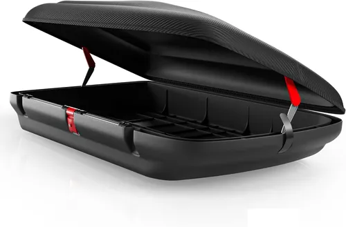 Dachbox VDP-BA400 mit Dachträger VDPLION1 für VW Tiguan (5N) - Gepäckträger für VW Tiguan (5 Türer) 07-16, optimal für zusätzlichen Stauraum auf Reisen und einfach zu montieren.