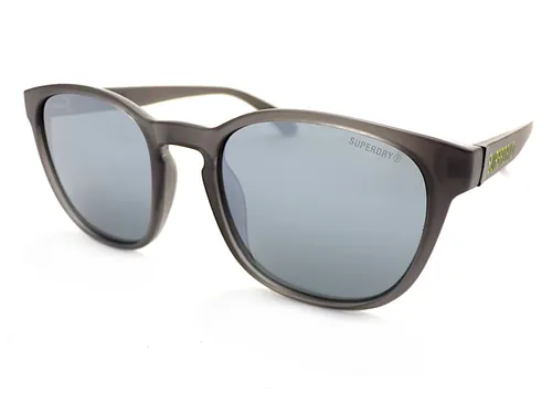 Superdry SDS 5038 Sonnenbrille Matt Grau mit Silberfarbene Gläser - Stylische Unisex-Sonnenbrille mit verspiegelten Gläsern, idealer UV400-Schutz und komfortable Passform für die meisten Mittelgroßen Gesichter.