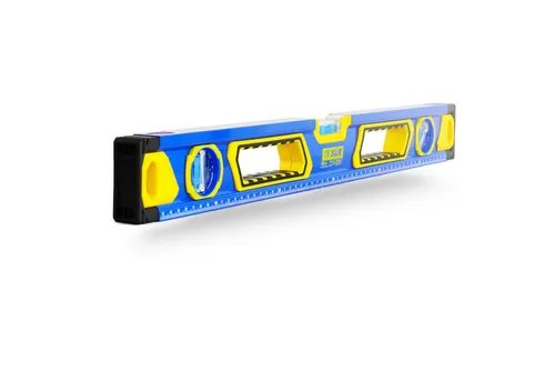 S&R Wasserwaage Aluminium magnetisch 60 cm - Wasserwaage mit 3 stoßfesten Libellen und praktischen Magnetleisten für freihändiges Messen, ideal für präzise Arbeiten auf Baustellen und DIY-Projekte.