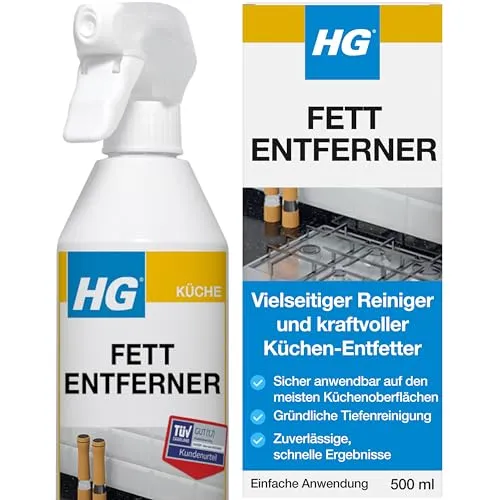 HG Küchen Entfetter, starker Küchenfettlöser, entfernt Fett & Öl mühelos von allen Oberflächen, vielseitig einsetzbar - 500 ml