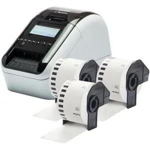 Brother QL-820NWBVM - Etikettendrucker mit LAN, WLAN und Bluetooth, hohe Druckauflösung von bis zu 300 x 600 dpi und schnelle Druckgeschwindigkeit bis zu 176 mm/Sek.