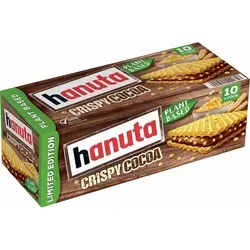 Hanuta Crispy Cocoa Plant Based Waffel Packung 10 Stück 220g