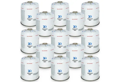 ZMC Gaskartusche Universal Camping Propan Butan Gas 450g - VIELSEITIGE ANWENDUNG: Die Z.M.C Gaskartusche mit 450 g Mischgas (20% Propan, 80% Butan) ist ideal für Abflammgeräte und Gaslötgeräte. Sie überzeugt durch Sicherheit und eine lange Brenndauer von 5 bis 11 Stunden, perfekt für jedes Outdoor-Abenteuer.