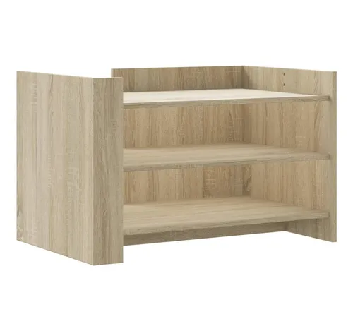 furnicato Couchtisch Sonoma-Eiche 80 x 50 x 50 cm - Eleganter Couchtisch aus Holzwerkstoff in Sonoma-Eiche, ideal für stilvolle Wohnzimmer. Mit großzügigem Stauraum und flexibler Montage der Seitenteile, bietet er praktische Lösungen für Ihren Alltag. Pflegeleicht und robust.