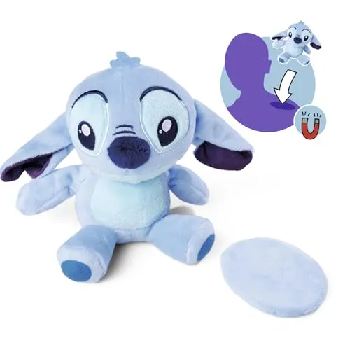 Simba 6315870464 - Disney Schulter-Kuscheltier (12 cm) - magnetische Plüschfigur aus Lilo & Stitch zum Mitnehmen, Spielzeug für Fans & Kinder ab 0 Jahre