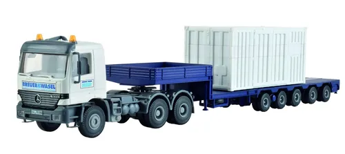 Kibri 13057 H0 MB ACTROS Begleittransporter zum LG 1550 BREUER & WASEL