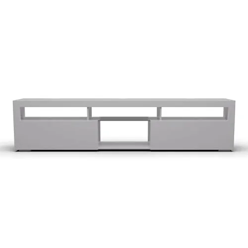 blumfeldt TV Board Weiss mit Color-LEDs - Moderne TV-Bank mit 150 cm und integrierter LED-Beleuchtung, die das Ambiente anpasst. Bietet praktischen Stauraum auf 3 Ebenen für ein stilvolles Wohnzimmer.