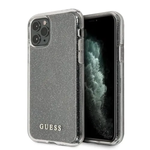 Guess Glitter Hülle GUHCN58PCGLSI für iPhone 11 Pro Silber