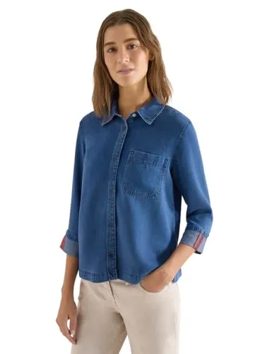 CECIL Langarmbluse im Washed Denim Look von CECIL
