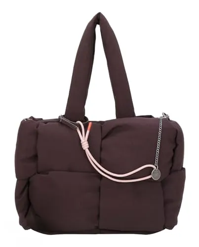 Fritzi aus Preussen Schultertasche Brigitte X Fritzi Weave Limited Puffed Sky Shopper Espresso dunkelviolett