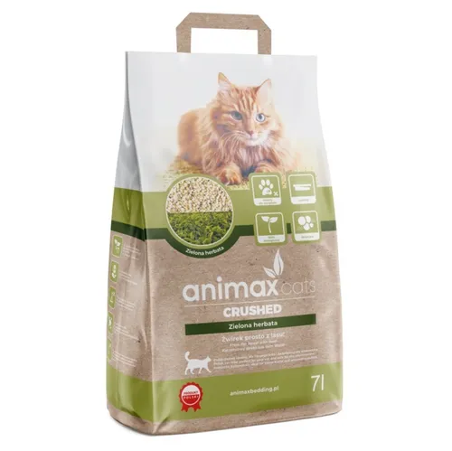 Animax Cats Crushed Green Tea Nadelholz-Sägemehlstreu, klumpend 7 l