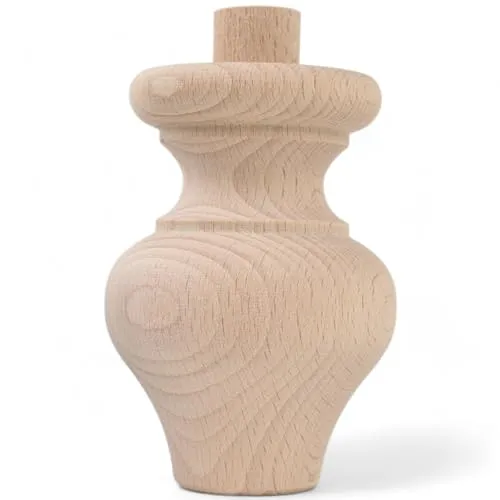 Holzando Holzfüße für Möbel aus Buche ø75 - naturbelassenes Holz - ideal für Restauration & Reparatur - Möbelfüße Holz in Verschiedene Größen & Materialien erhältlich