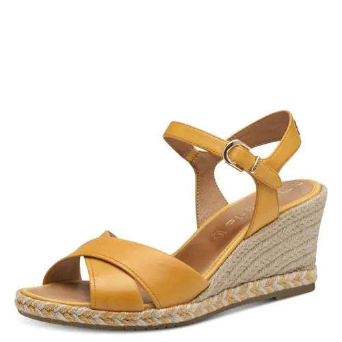 Tamaris Damen Klassische Ballerinas in Gelb, Größe 40 EU - Bequeme und elegante Ballerinas mit TOUCHit-Fußbett und klassischem Design. Ideal für den Sommer, aus hochwertigem Leder und mit rutschfester Synthetiksohle.