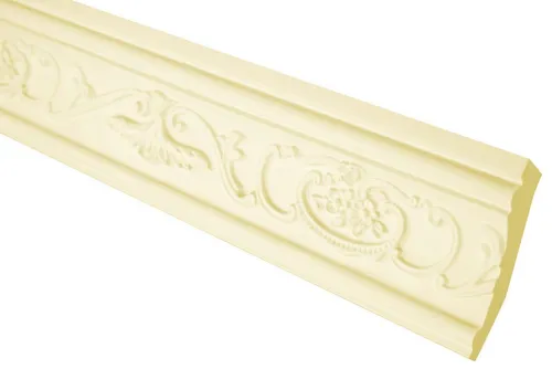 GRAND DECOR Barock Stuckleisten für Decken aus flexiblem Polyurethan - 2m Deckenleisten (20 Meter Sparpaket) - Elegante Deckenleisten im Barockstil, flexibel und einfach zu montieren. Ideal für geschwungene Wände, widerstandsfähig gegen Feuchtigkeit und Rissbildung. Perfekte Lösung für stilvolles Heimdekor!