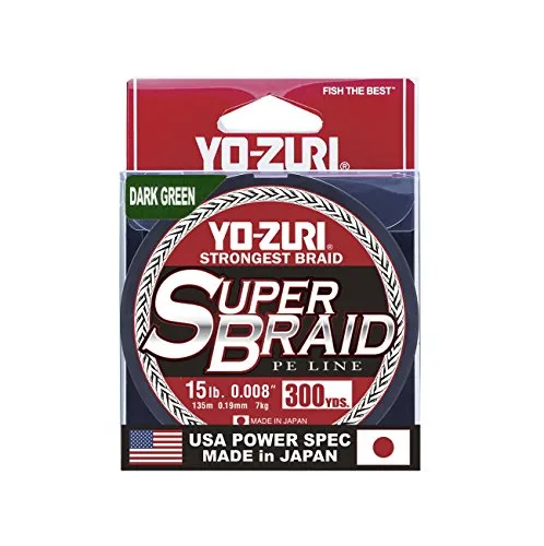 Produktbild Yo-Zuri Super-Geflecht, 274 m Spule, dunkelgrün, 6,8 kg Angelschnur
