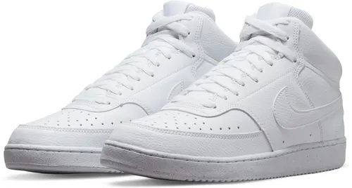 Nike Court Vision Mid Next Nature - Retro Basketball Sneaker - Sneaker mit klassischem 80er-Jahre Design, aus Leder und Kunstleder, ideal für modernen Stil und Haltbarkeit dank Gummischalensohle.