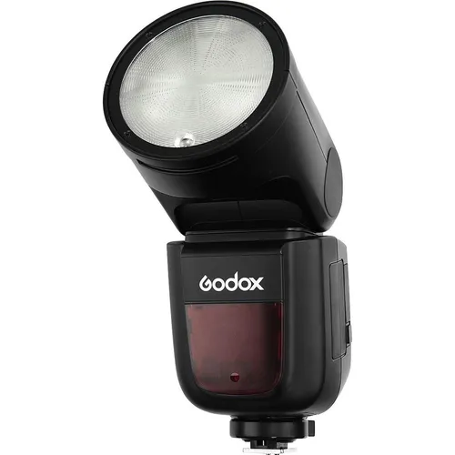 Godox V1F Rundblitzgerät für Fujifilm - Dauerlichter mit Rundreflektor, perfekt für kreative Lichtgestaltung und TTL-Blitztechnologie für Fujifilm.