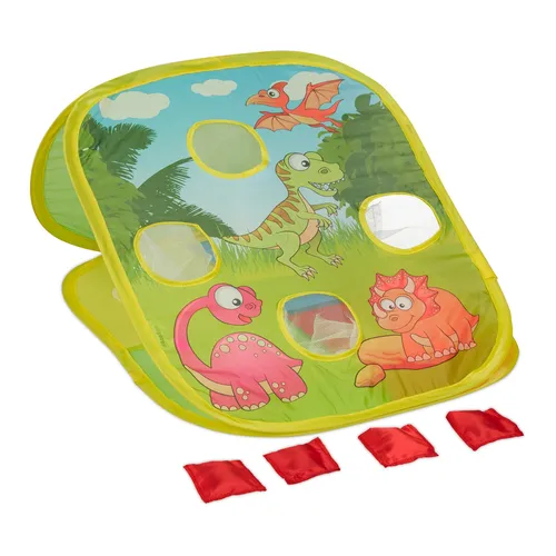 Sackloch Spiel Dino, Bohnensack Spiel, Pop Up Wurfspiel, Säckchen Spiel Kinder