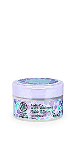 Natura Siberica Anti-OX Wild Blueberry Antioxidant Peeling Face Pads – Gesichts Peeling Pads mit Vitamin C & AHA – reinigen Poren, entfernen abgestorbene Hautzellen & sorgen für Glow – 20 Stück
