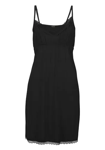 LASCANA Nachthemd für Damen, Gr. 36/38, schwarz von LASCANA 