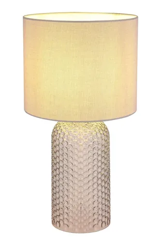 SOFIA Tischleuchte grau aus Glas und Textil von Globo