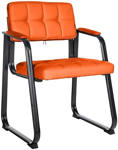 CLP Stuhl Canada I Polsterstuhl mit Kunstleder-Bezug in orange von CLP