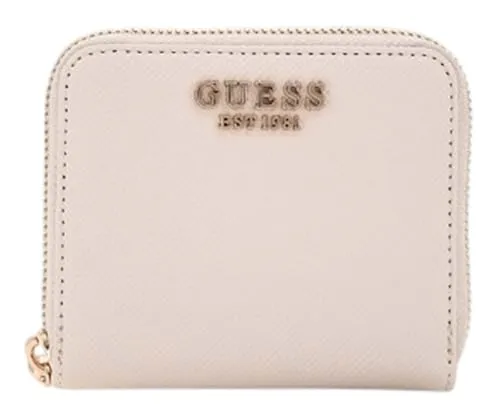 GUESS Laurel SLG Small Zip Around Wallet Bone in beige von GUESS