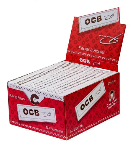DISPLAY 50 Heftchen à 32 Blättchen Zigarettenpapier OCB Weiss Filigran Extra