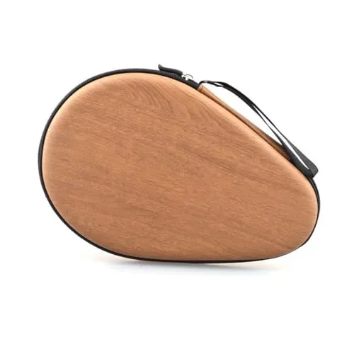 MiOYOOW Tischtennisschläger Hülle Abdeckung, Hartschalen Tischtennisschläger Aufbewahrungstasche, Ping Pong Paddel Etui mit Reißverschluss, Bietet Platz für 2 Schläger mit Kurzem Griff