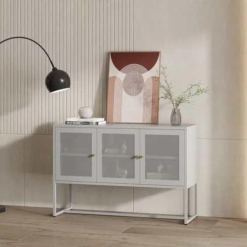 [en.casa] Kommode Sund Sideboard mit 3 Schranktüren
