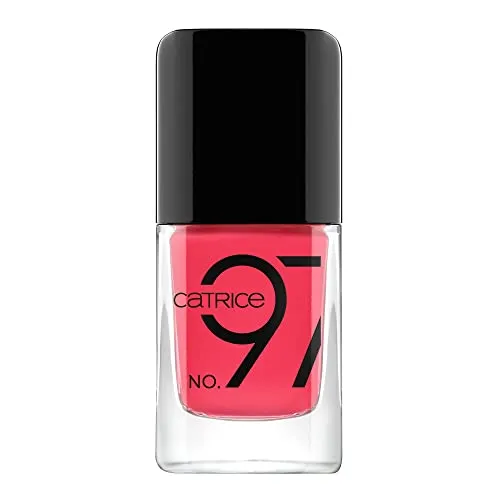 Catrice ICONAILS Gel Lacquer, Gellack, Nagellack, Nr. 97 Thank You Really Mochi, rot, langanhaltend, glänzend, ohne Aceton, vegan, Mikroplastik Partikel frei (10,5ml)