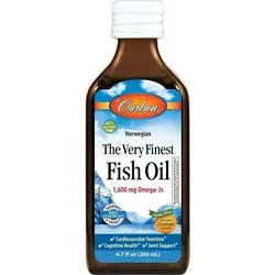Carlson Labs Norwegisches Fischöl 1600 mg Omega-3, Zitrone - Vitamine & Mineralien, reich an Omega-3-Fettsäuren für Herzgesundheit und Wohlbefinden, ideal für die tägliche Anwendung