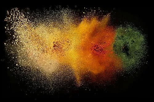 Queence | Küchen Spritzschutz Gewürze 60x40x0,3 cm | Küchenrückwand | Alu-DiBond | Fliesenschutz für den Herd und Spüle | Küchenfliesen | Fliesenspiegel | Rückwand