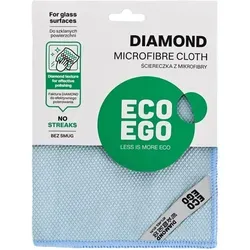Diamond Eco Ego Mikrofasertuch 40x40 Cm Zur Reinigung Von Glasoberflächen, Fenstern, Spiegeln Und Glasarbeitsplatten
