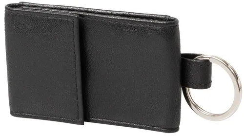 Alassio Mini-Geldbörse mit Metallemblem Nappaleder schwarz - Sonstige - Multifunktionale Minigeldbörse aus Nappaleder, ideal für leichtes Gepäck, mit Münzfach, Scheinfach und Schlüsselring in trendigem Design.