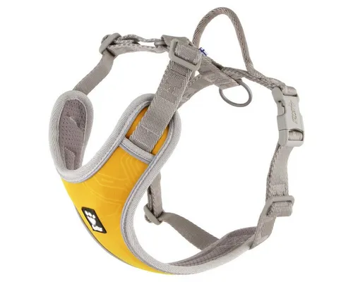 HURTTA Hunde-Geschirr Venture Geschirr orange - Brustgeschirr für aktive Hunde, atmungsaktiv mit breitem, gepolstertem Brustteil und 3M Reflektoren für hohe Sichtbarkeit. Ideal für Stadt, Wald und Dog-Trekking.