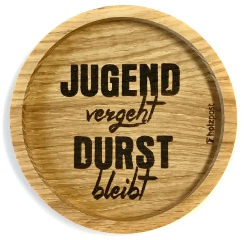 Glasuntersetzer & Bierdeckel Braun von Holzpost