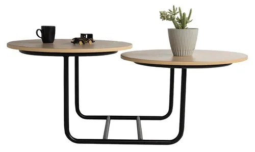 Eleganter Wohnzimmertisch Beistelltisch aus Holz - Moderner Couchtisch mit einer Breite von 70 cm und einer Länge von 136 cm. Ideal für stilvolle Wohnzimmergestaltung, pflegeleicht und mit 2 Jahren Herstellergarantie.