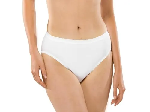 Schiesser Damen Jazzpant Unterwäsche-Luxury Baumwolle Slip, Weiss_200809, 42