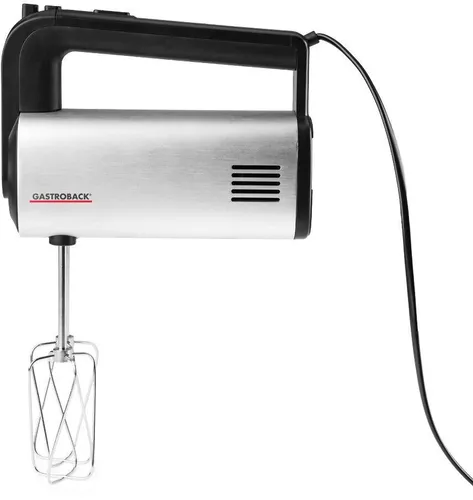 GASTROBACK Design Handmixer Pro 500 Watt - Handmixer mit 5 Geschwindigkeitsstufen und Edelstahl-Design, ideal für vielseitige Küchenaufgaben und schnelle Zubereitung.