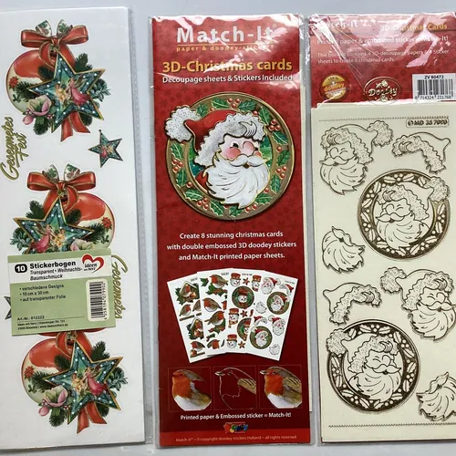 S034 - Stickerbogen-Set - Weihnachten - Weihnachtsbaumschmuck - Sticker - Neu