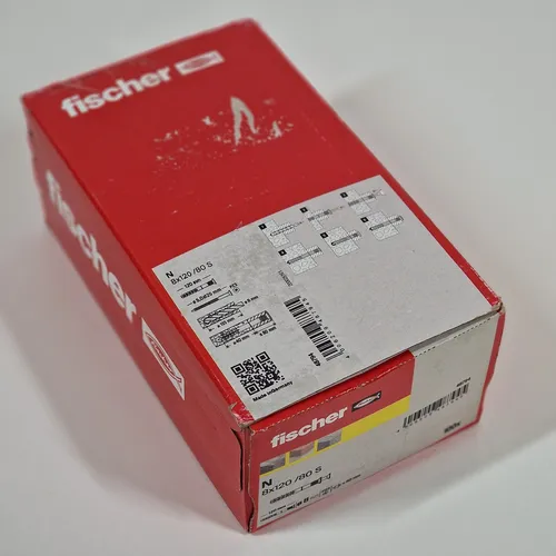 Fischer Nageldübel N 8 X 120 Z GP, 100 Stück - Anker für einfache und sichere Montage: Integrierte Einschlagsperre verhindert vorzeitiges Aufspreisen, schnelle Schlagmontage spart Zeit und eignet sich hervorragend für Serienmontage.
