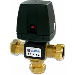 BUDERUS 3-Wege-Umschaltventil mit Stellmotor 28 mm - Thermostat für Warmwasser-Umschaltung, ideal für effiziente Heizung und Trinkwassererwärmung, inkl. Stellantrieb und vormontiertem Kabel.