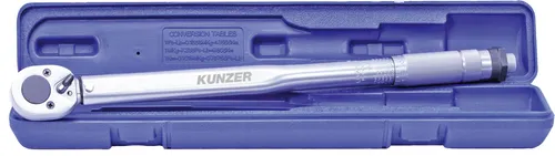 Kunzer 7DMS01 Drehmomentschlüssel - Schraubenschlüssel, umschaltbar und einstellbar von 28 - 210 Nm für präzises Arbeiten im Kfz- und Maschinenbau.