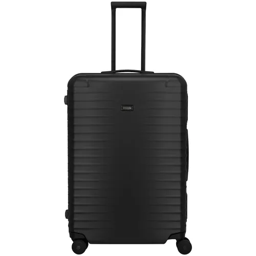 TITAN Overseas Trolley L 4-Rollen Nightshade black 3000144-01 - Trolley für Langstreckenreisen mit 100 Litern Volumen, kratzresistenter Polycarbonatschale und innovativer Rahmenkonstruktion für höchste Stabilität und Sicherheit.