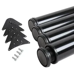 Ms Beschläge Tischbeine 4er Set Schwarz – Höhenverstellbar 820mm