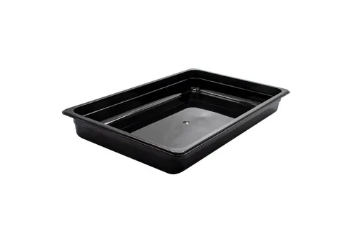 AcMax Salatschüssel GN 1/1 Polycarbonat schwarz GN-Behälter 8,5 Liter Tiefe 65mm, (1-tlg)
