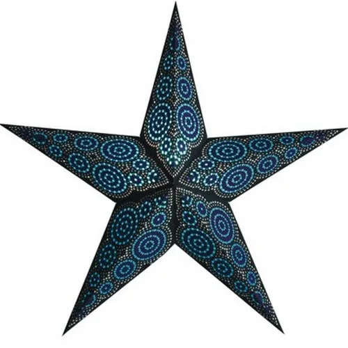 Starlightz Stern Marrakesh schwarz türkis 60 cm Leuchtstern Weihnachtsstern