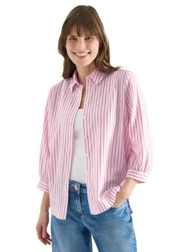 Cecil Seersucker Hemdbluse Beetroot pink L von CECIL