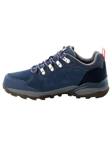 Jack Wolfskin Refugio Texapore Low W - Wasserdichte Wanderschuhe für Damen - Wanderschuhe mit hochwertigem Veloursleder und TEXAPORE CORE-Membran für optimalen Wetterschutz. Ideal für komfortable Wanderungen bei jedem Wetter.
